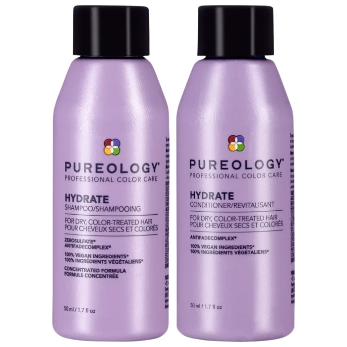 Pureology HYDRATE Shampoo and Conditioner 4- Piece Travel Size Gift Kit Bag 2026