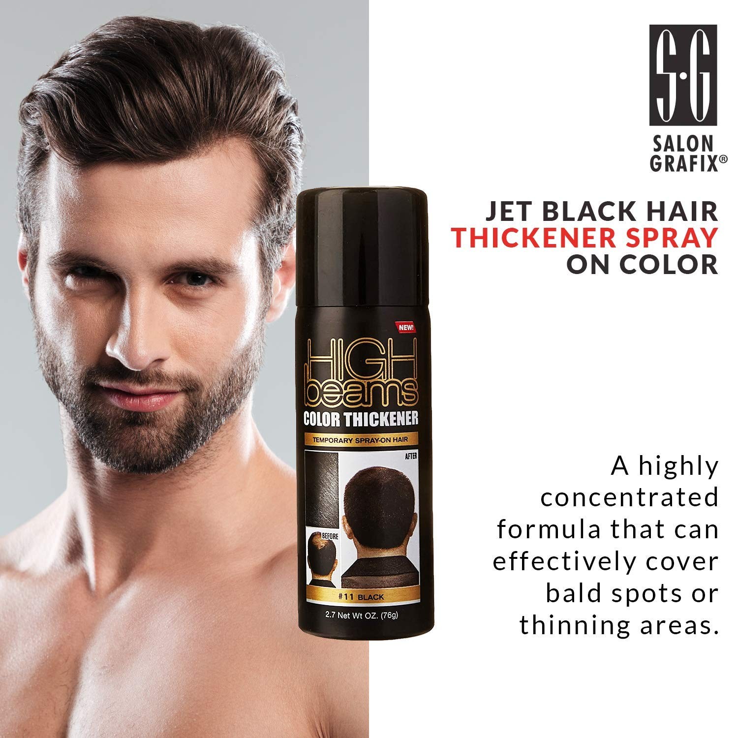 Salon Grafix High Beams Color Thickener 2.7 Ounce (Pack of 1), Black
