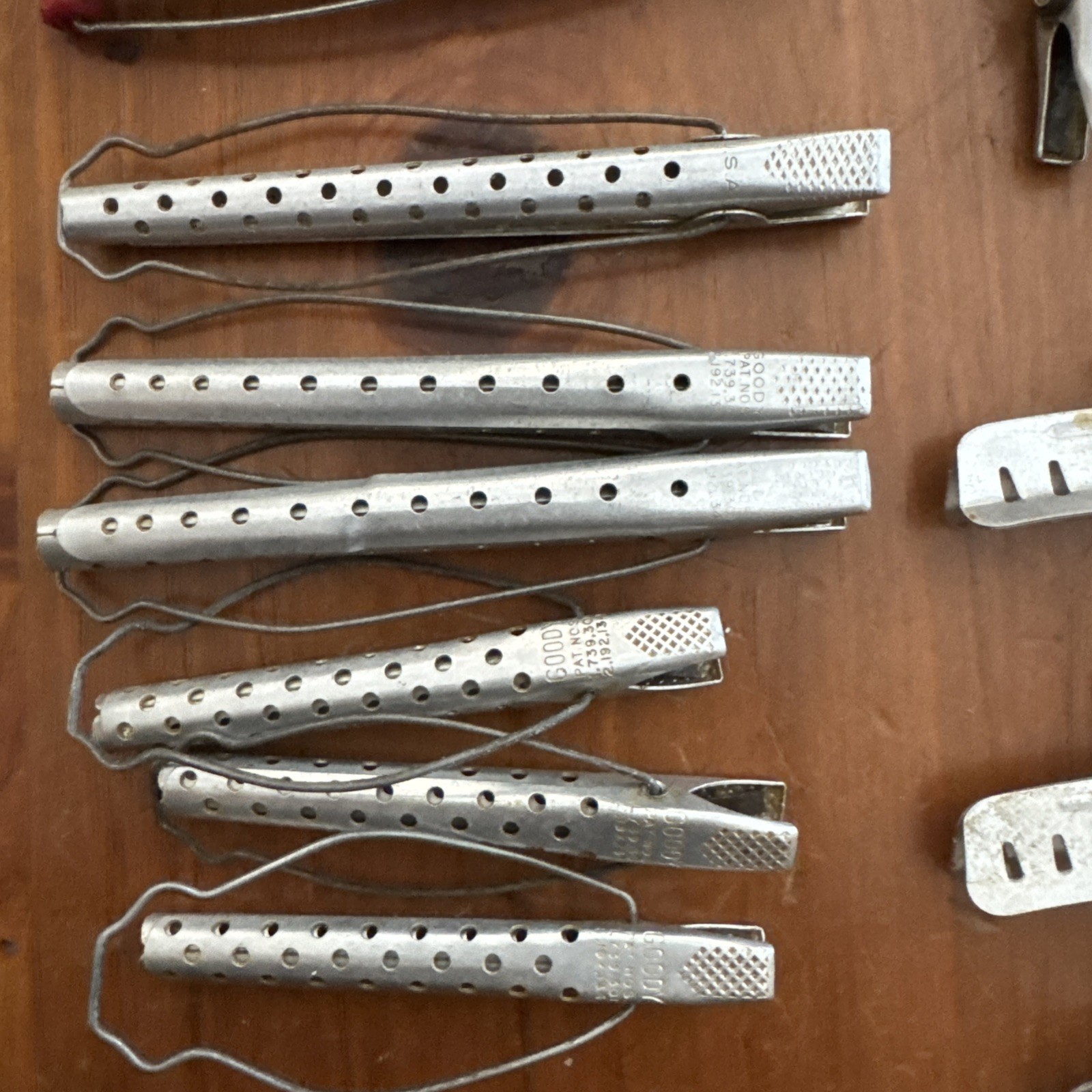 Vintage 40 GOODY TIP-TOP Aluminum Hair Curlers Perm Rods Clips Mixed Unbranded
