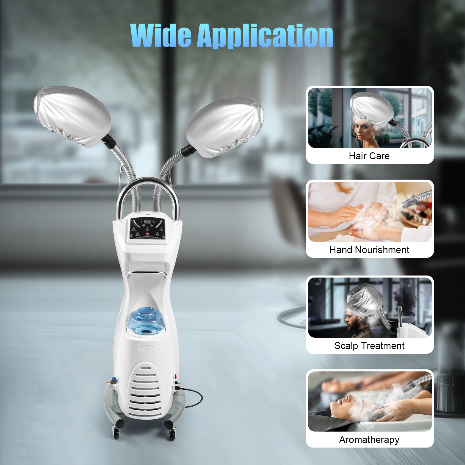 Stand Hair Steamer Hair Dyeing Oil Treatment Machine Hairdress Salon SPA Beauty