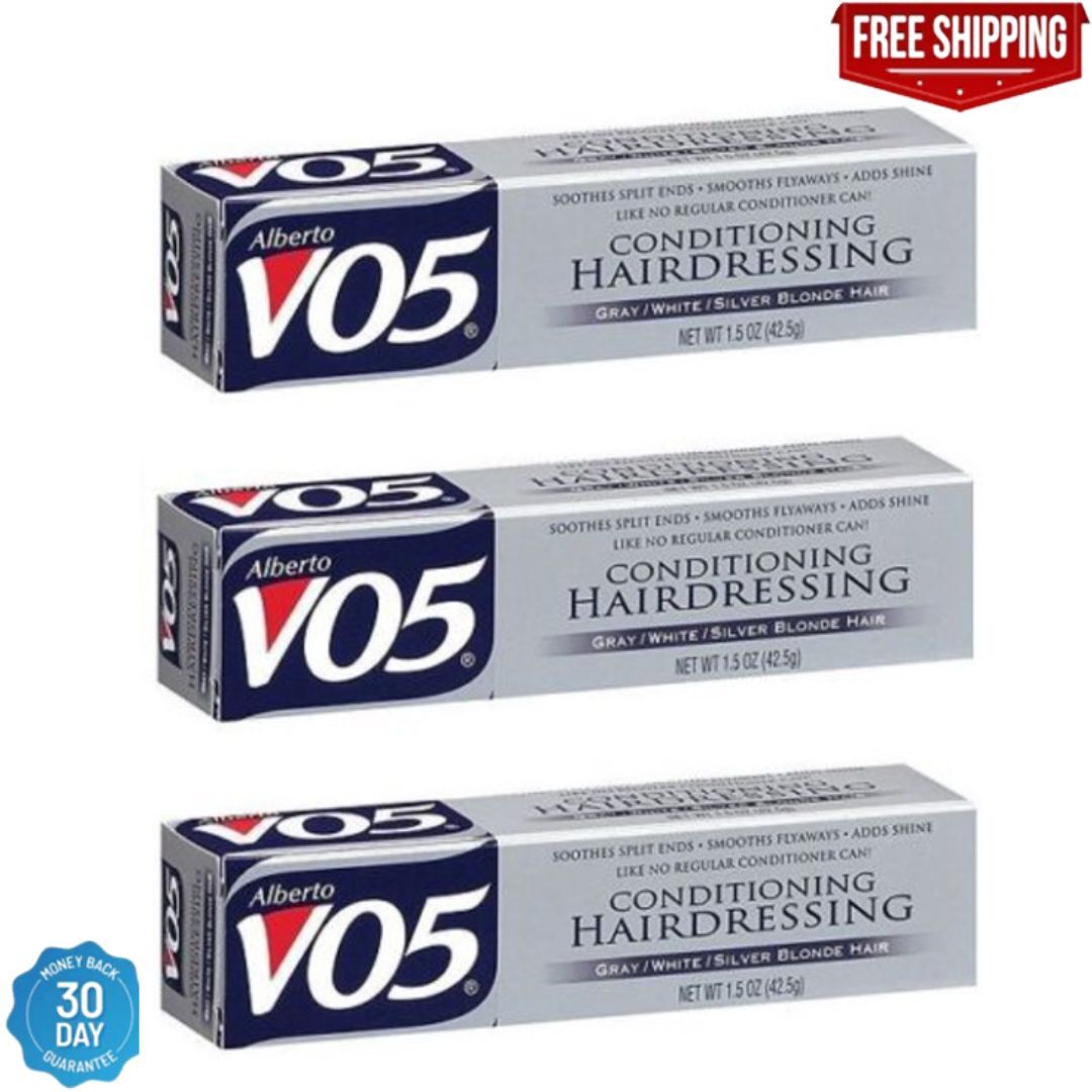 Alberto VO5 Gray/White/Silver Blonde Conditioning Hairdressing 1.5oz (3 Pack)