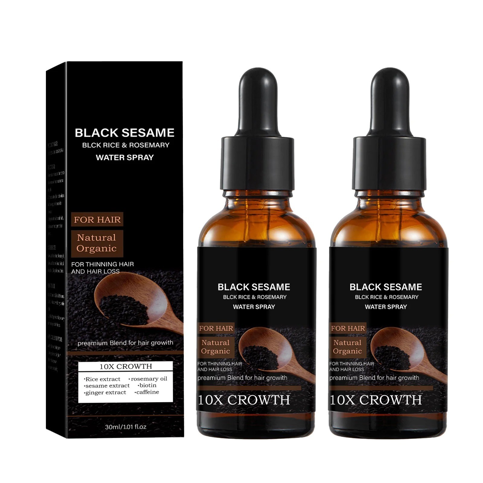 Black Sesame Hair Growth Serum, Black Sesame Hair Growth Oil, Sesame Extract