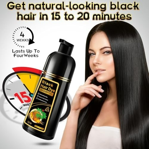 **Hair Dye Shampoo 3 in 1 Hair Shampoo Instant Hair Dye Herbal Ingredients US**