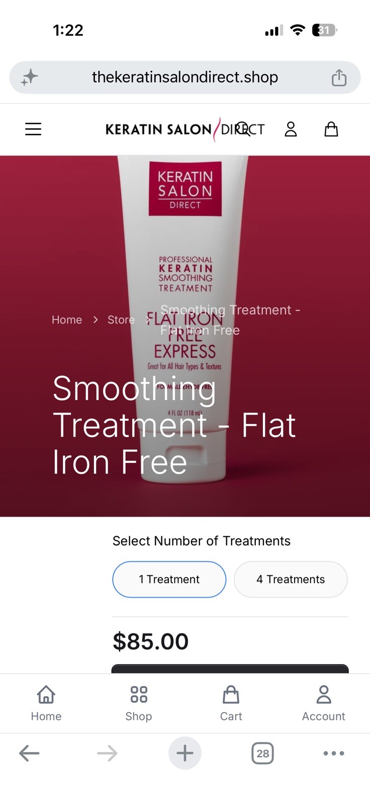 Keratin Salon Direct Professional Smoothing Treatment Flat Iron Free Express New