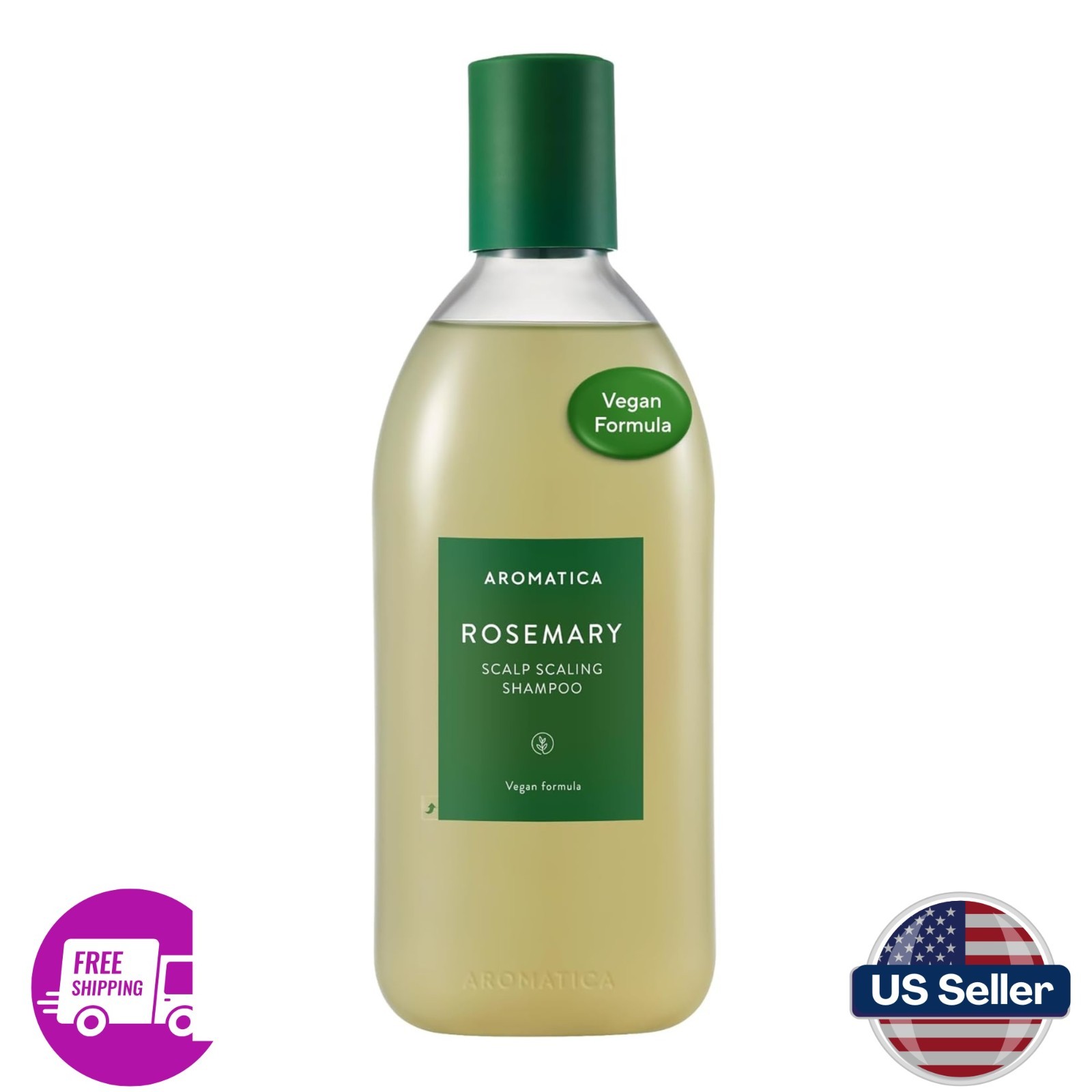 AROMATICA Rosemary Scalp Scaling Shampoo – Thinning Hair Loss (13.53 oz)