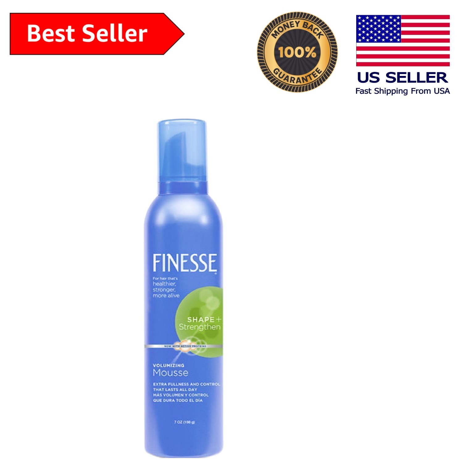 Unscented Volumizing Mousse – 200ml of Self-Adjusting Shine for Effortless Style