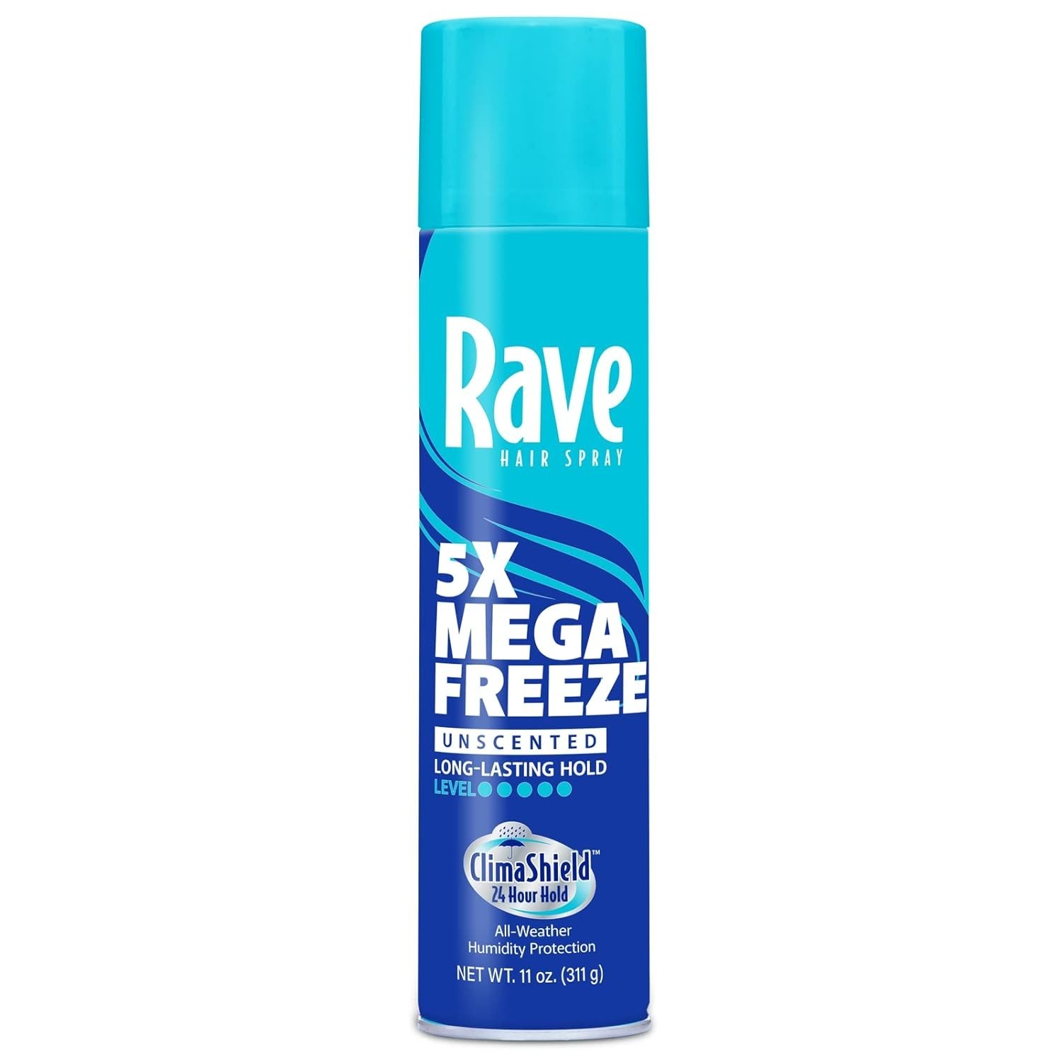 Unscented Aerosol Hairspray by Rave – 5X Freeze Hair Spray for Heat Protectio…