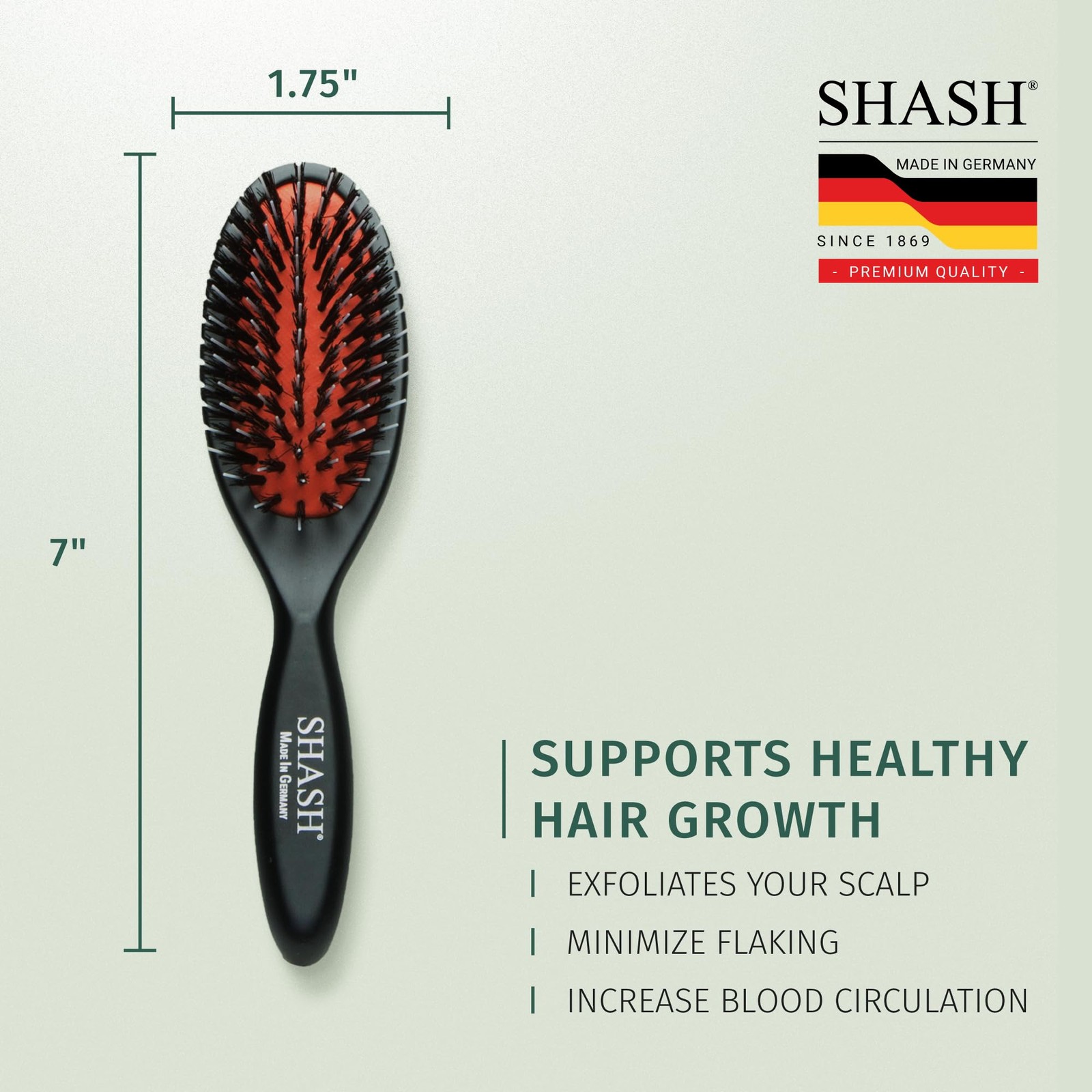 Since 1869 Hand Made In Germany – Nylon Boar Bristle Brush Suitable For Norma…