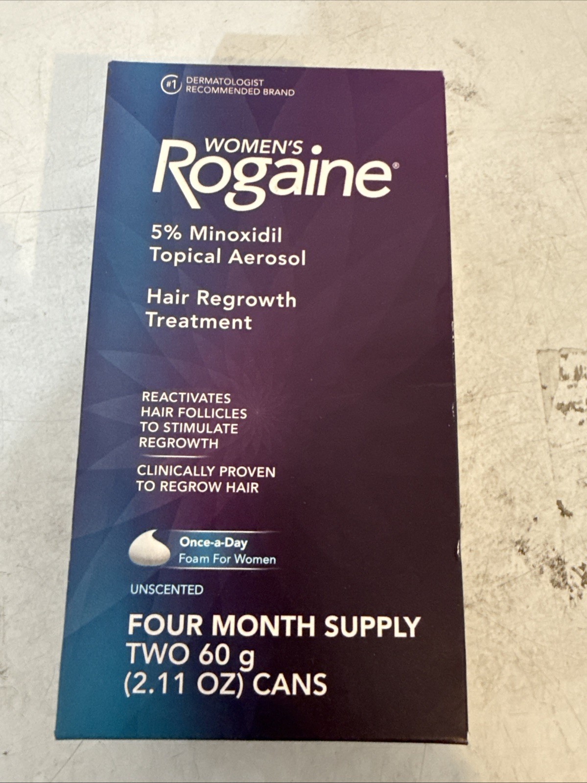 Women’s Rogaine 5% Foam Hair Regrowth 4 Month exp 7/2027+