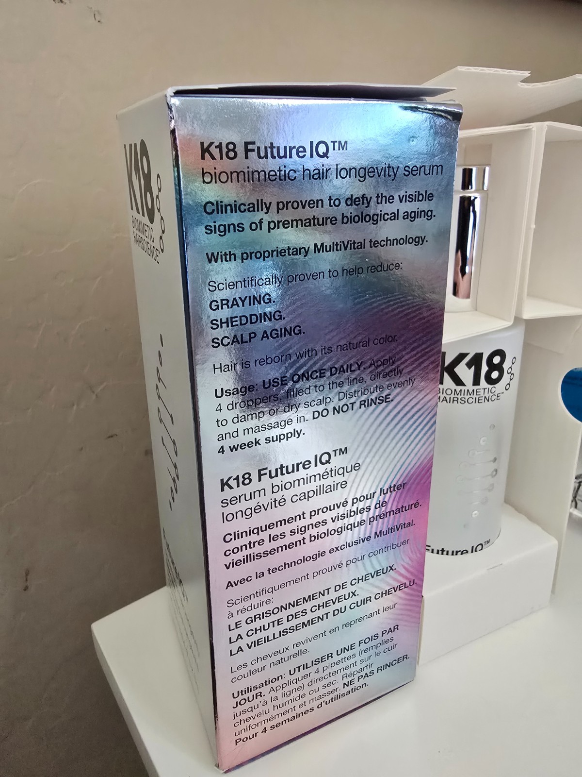 K18 Future IQ Biomimetic Hair Longevity Serum 90ml NEW IN BOX scalp, gray, shedd