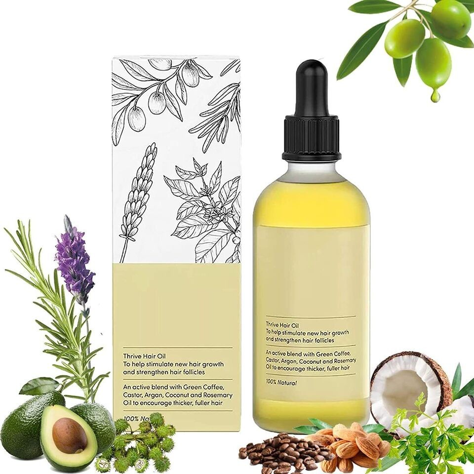 2025 Natural Hair Growth Oil, Veganic Organic Natural Hair Growth Oil 60ml