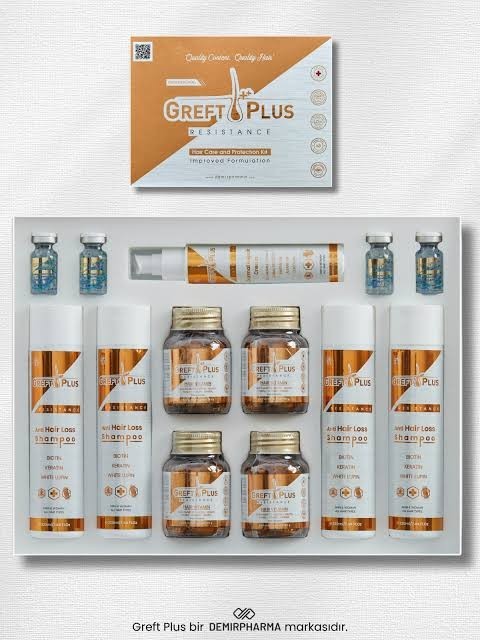 Greft Plus Hair Loss Set 6 Month Kit Shampoo Vitamins Serum FROM USA SHIPPED