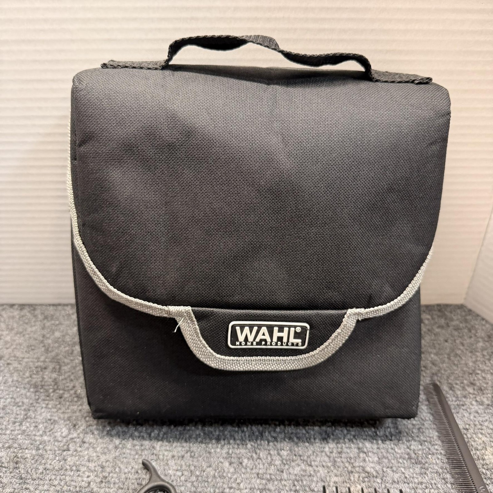 Wahl Hair Clipper Accessory Kit Guards Scissors Comb Case Adult Grooming Black