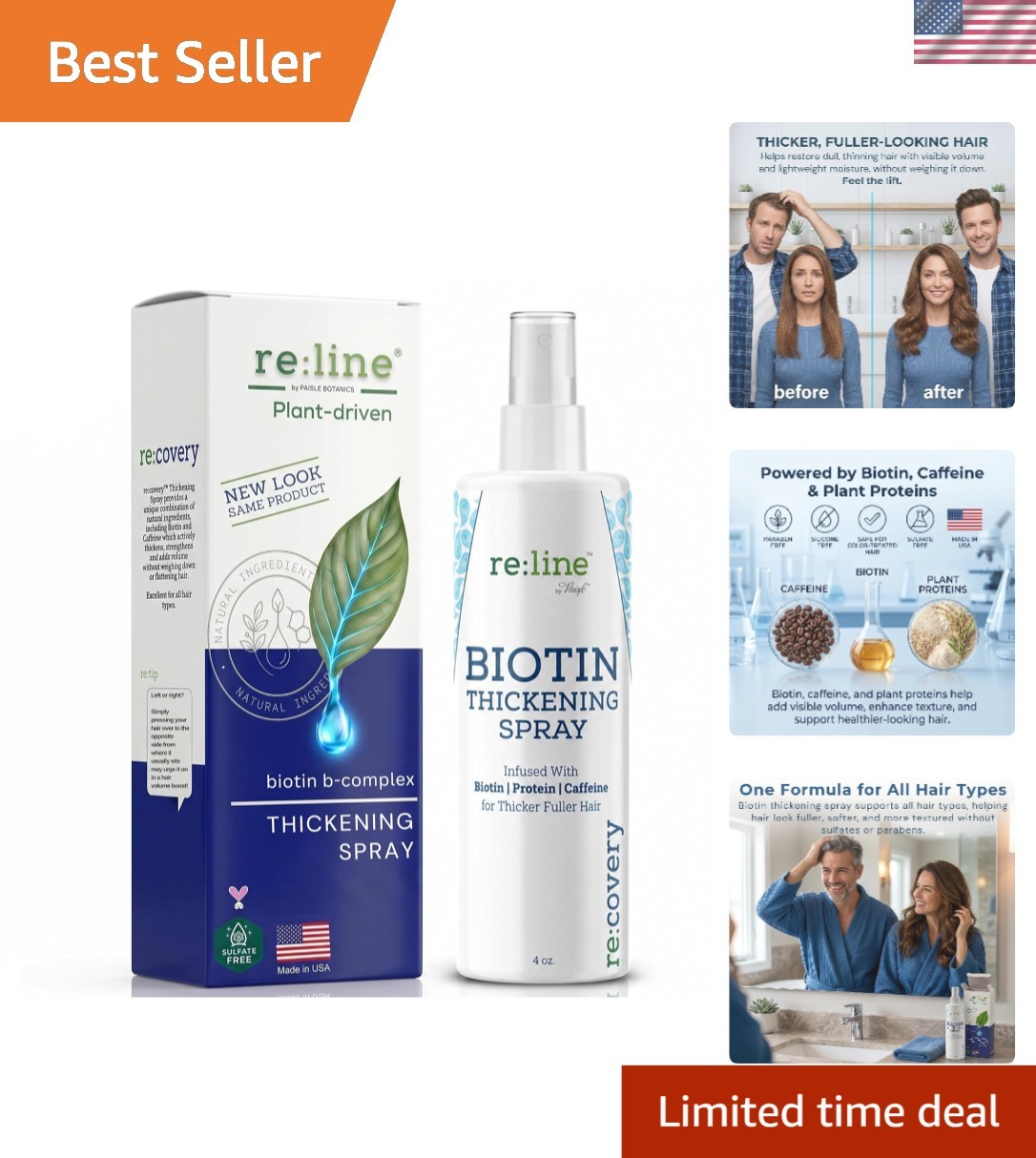 Biotin Hair Thickening and Growth Spray for Thinning and Texturizing – Hair L…