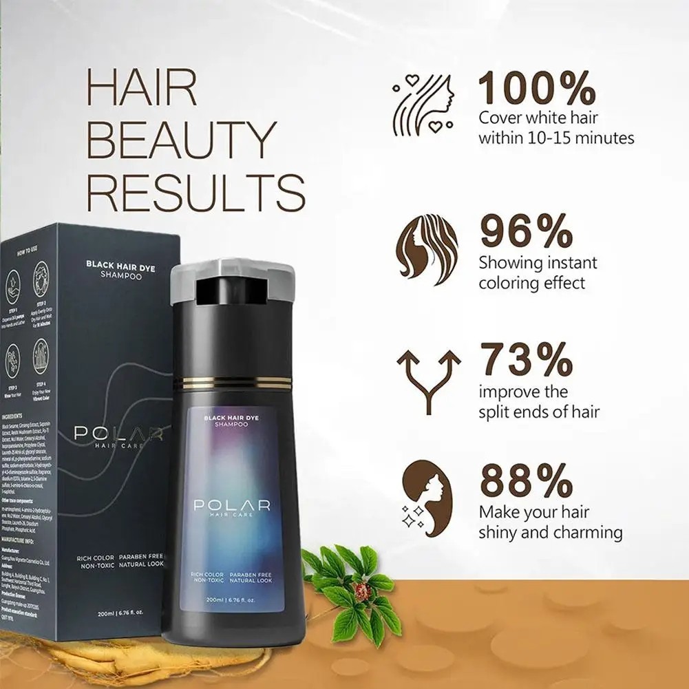 Polar-Hair Dye Shampoo Polar Hair Care, Hair Care Shampoo 200ML/6.7 OZ 4 Colors!