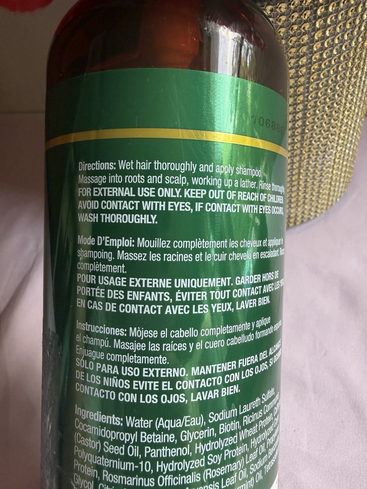 Difeel Different Feel Rosemary & Mint Biotin Shampoo, Jumbo 33.8 fl oz
