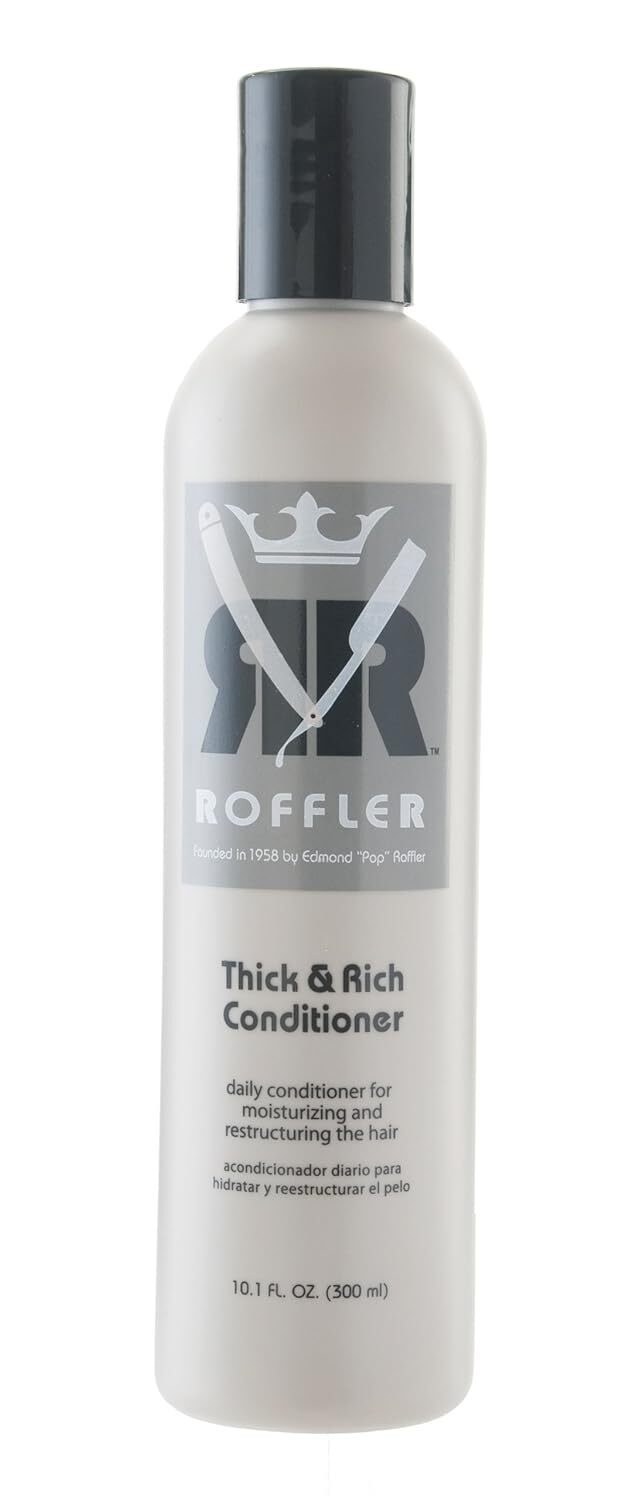 Roffler Thick and Rich Conditioner for Moisturizing & Restructuring, 10.1 Fl Oz