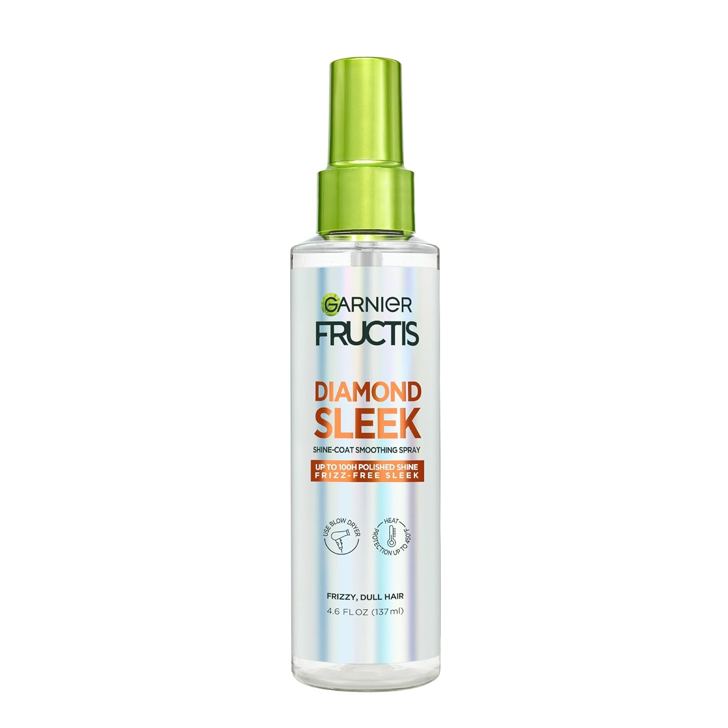 Garnier Fructis Diamond Sleek Hair Shine Spray Heat Protectant 4.6 oz Argan Oil