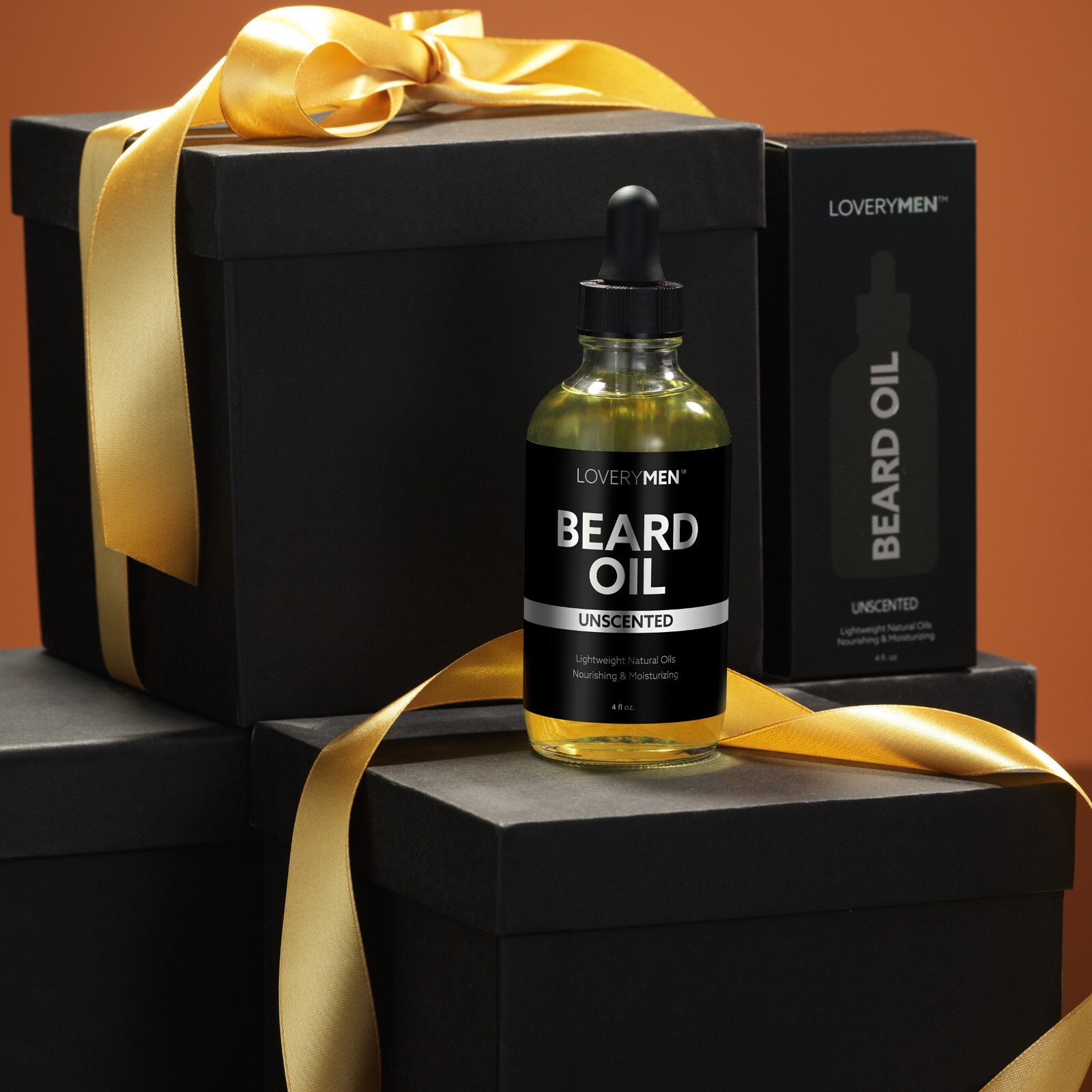 LOVERYMEN Unscented Beard Oil 4oz-Natural Mens Beard Oil-Beard Softener & Growth