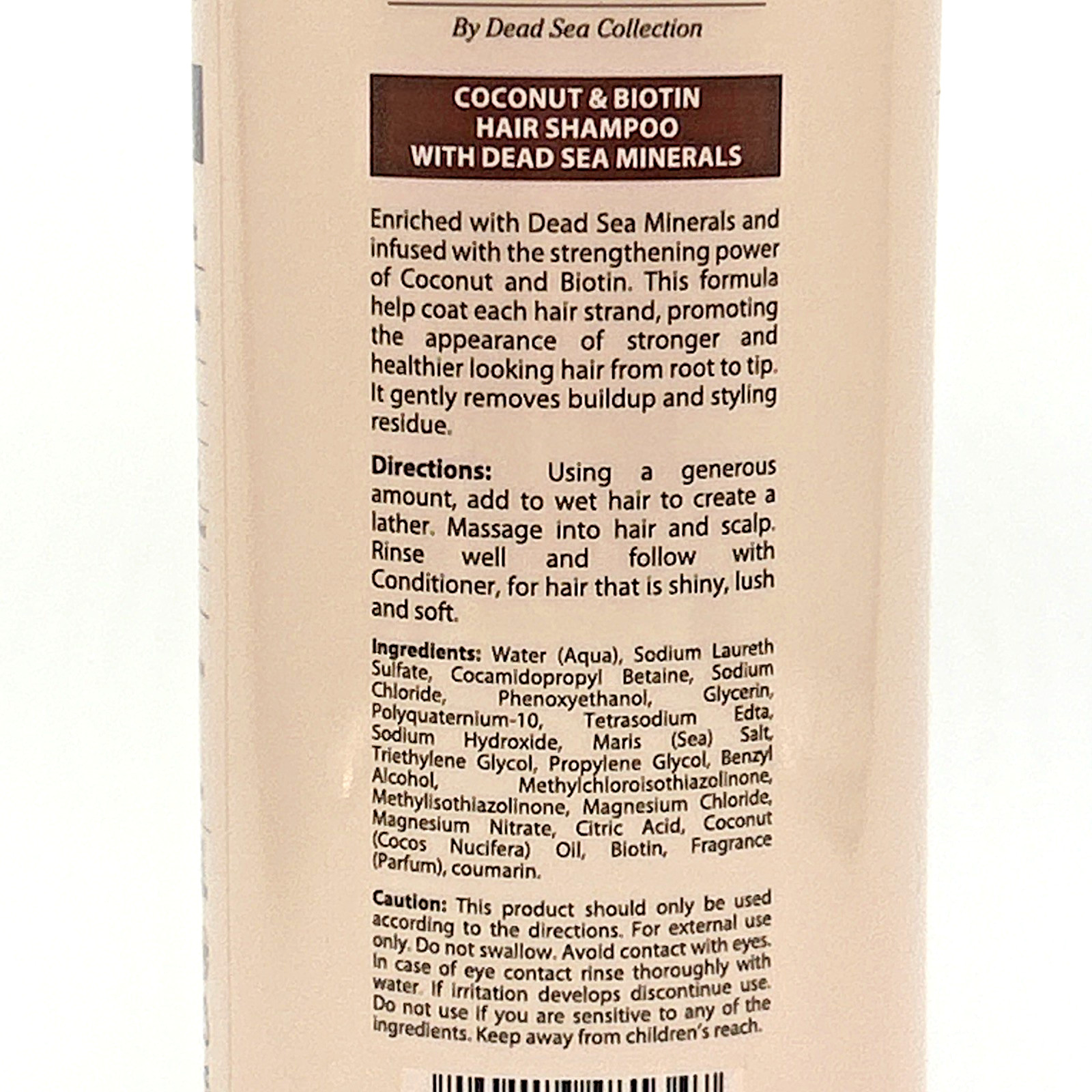 Dead Sea Collection Coconut Biotin Hydrating Mineral Shampoo 33.8oz