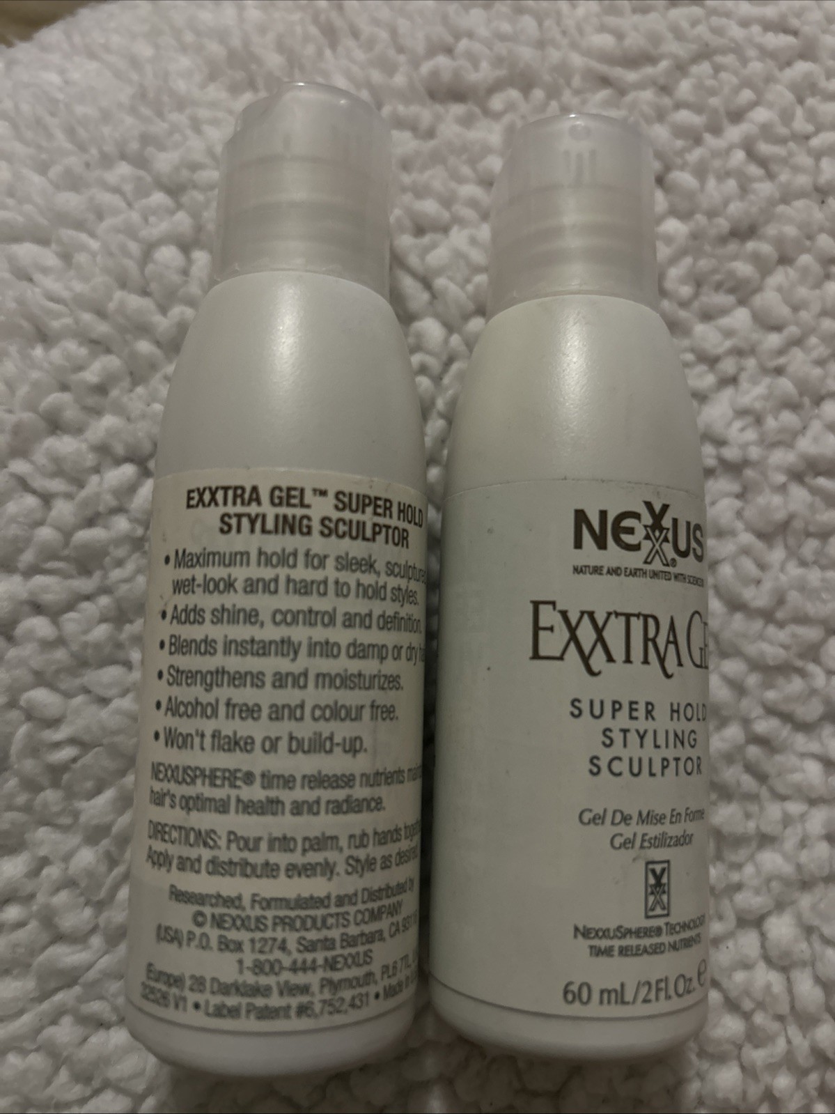 2 X NEXXUS Exxtra Gel Super Hold Styling Sculptor 2 Oz Each – Discontinued