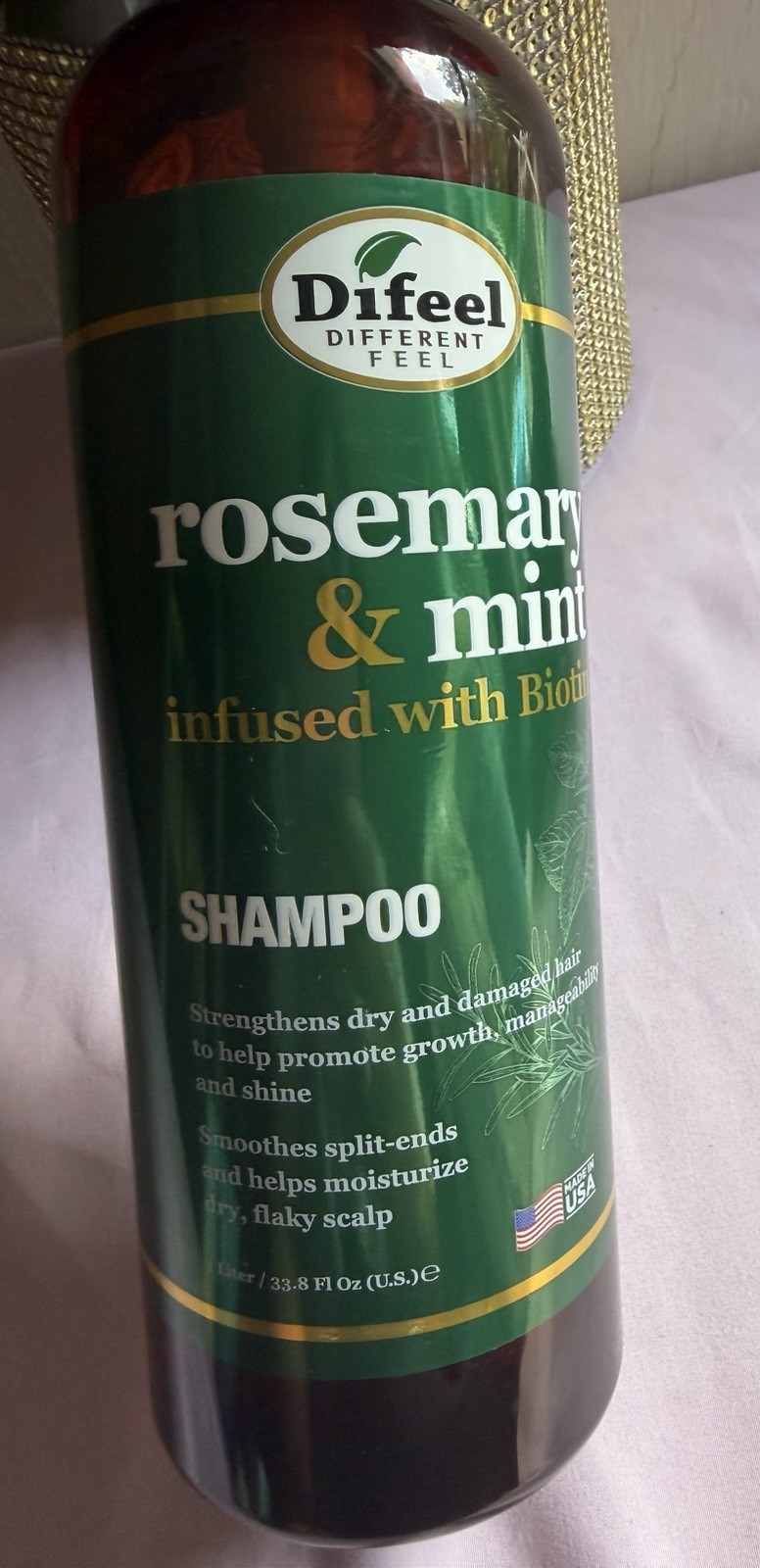 Difeel Different Feel Rosemary & Mint Biotin Shampoo, Jumbo 33.8 fl oz
