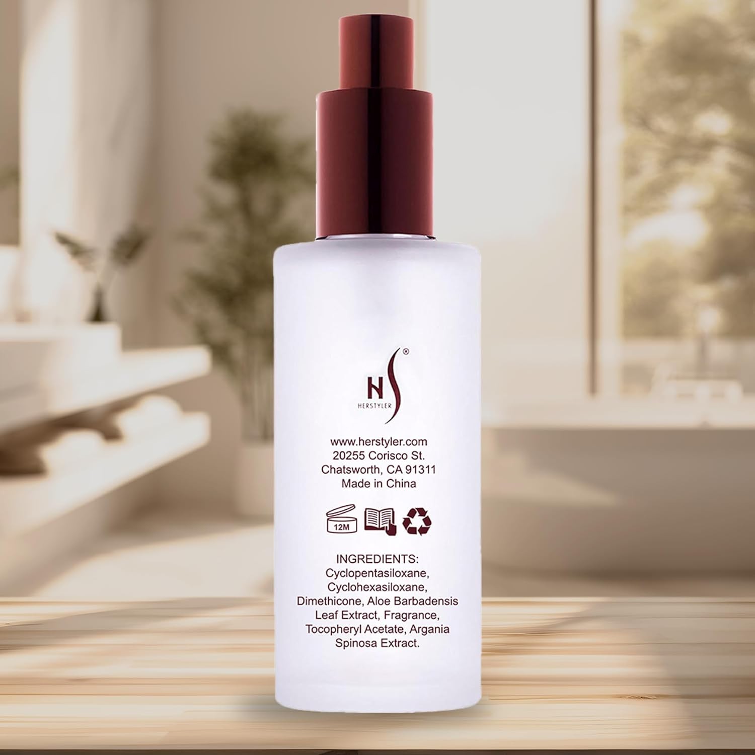 Herstyler Argan Oil Hair Repair Serum Anti Frizz Control Natural Shine Pack of 2