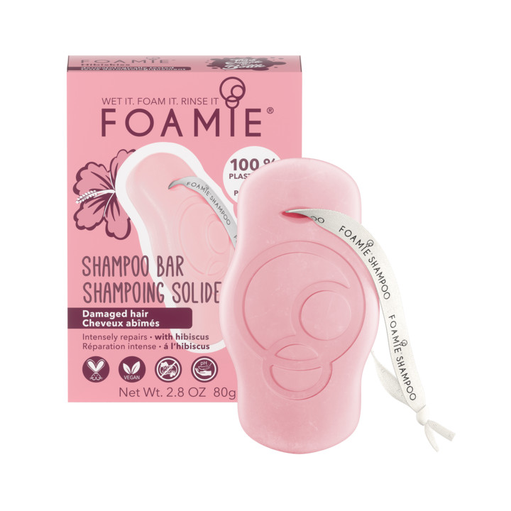 Foamie HibiscusShampoo Bar Solid damaged hair Made in Germany 2.8 oz. 4 PK