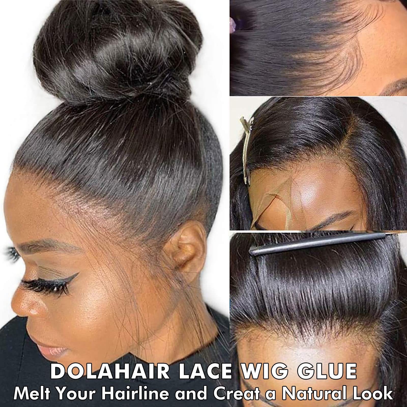Lace Glue Kit for Wig Installation & Melting Spray – Dark Brown Hair Adhesive